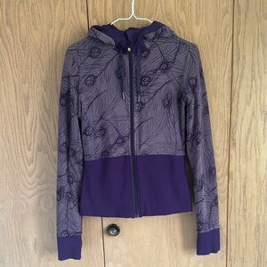 Lululemon purple peacock print reversible jacket